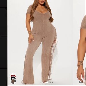 Mocha Fringe Jumpsuit